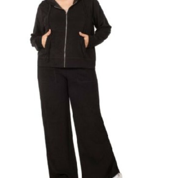 Zenana Plus Size Set Sweat Pants and Hoodie Full Zip Jacket Loop Terry 1X 2X 3X - Picture 6 of 6